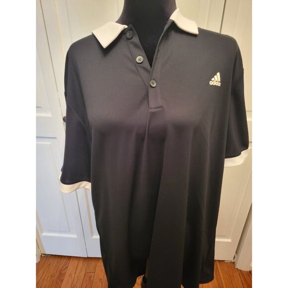 adidas Other - Adidas Golf Black White Performance Polo XL Golf Activewear Preppy Sportswear